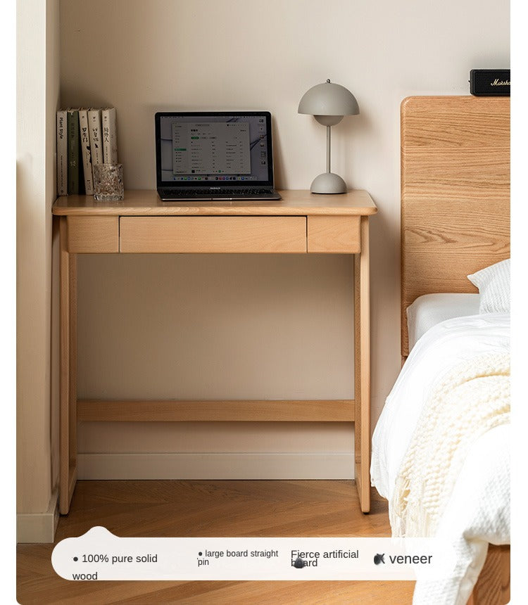 Beech Solid Wood Small Narrow Desk