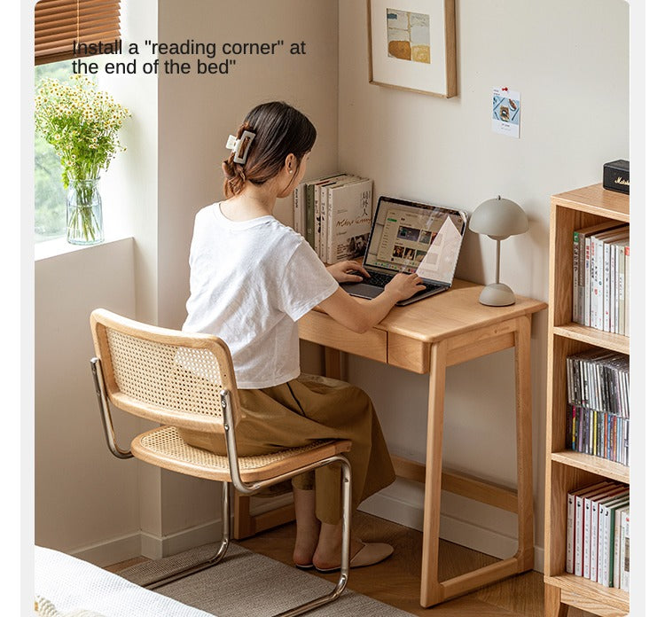 Beech Solid Wood Small Narrow Desk