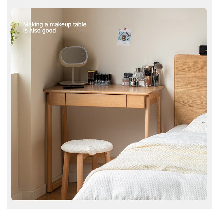 Beech Solid Wood Small Narrow Desk