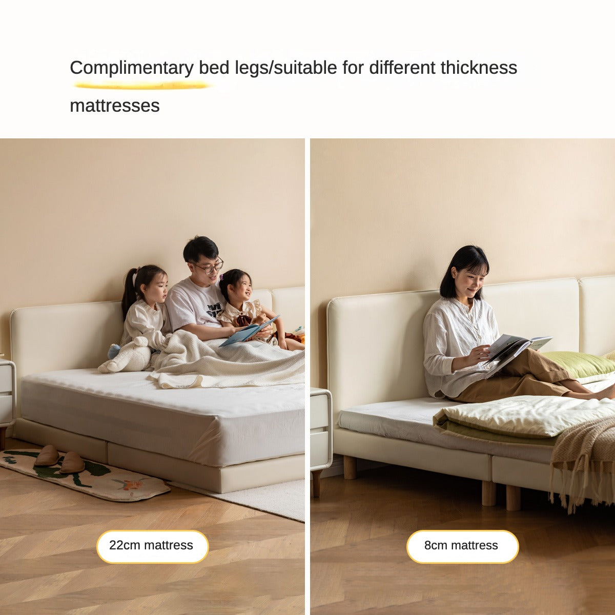 Floor Bed for toddler, kids Montessori beds,Children's bed/adult bed organic leather"