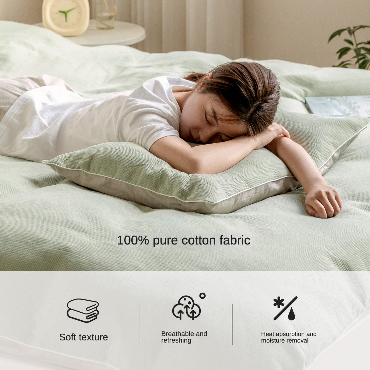 нет Pure Cotton Four Piece Set, Bed Sheet and Quilt Cover, High Quality Bedding Supplies