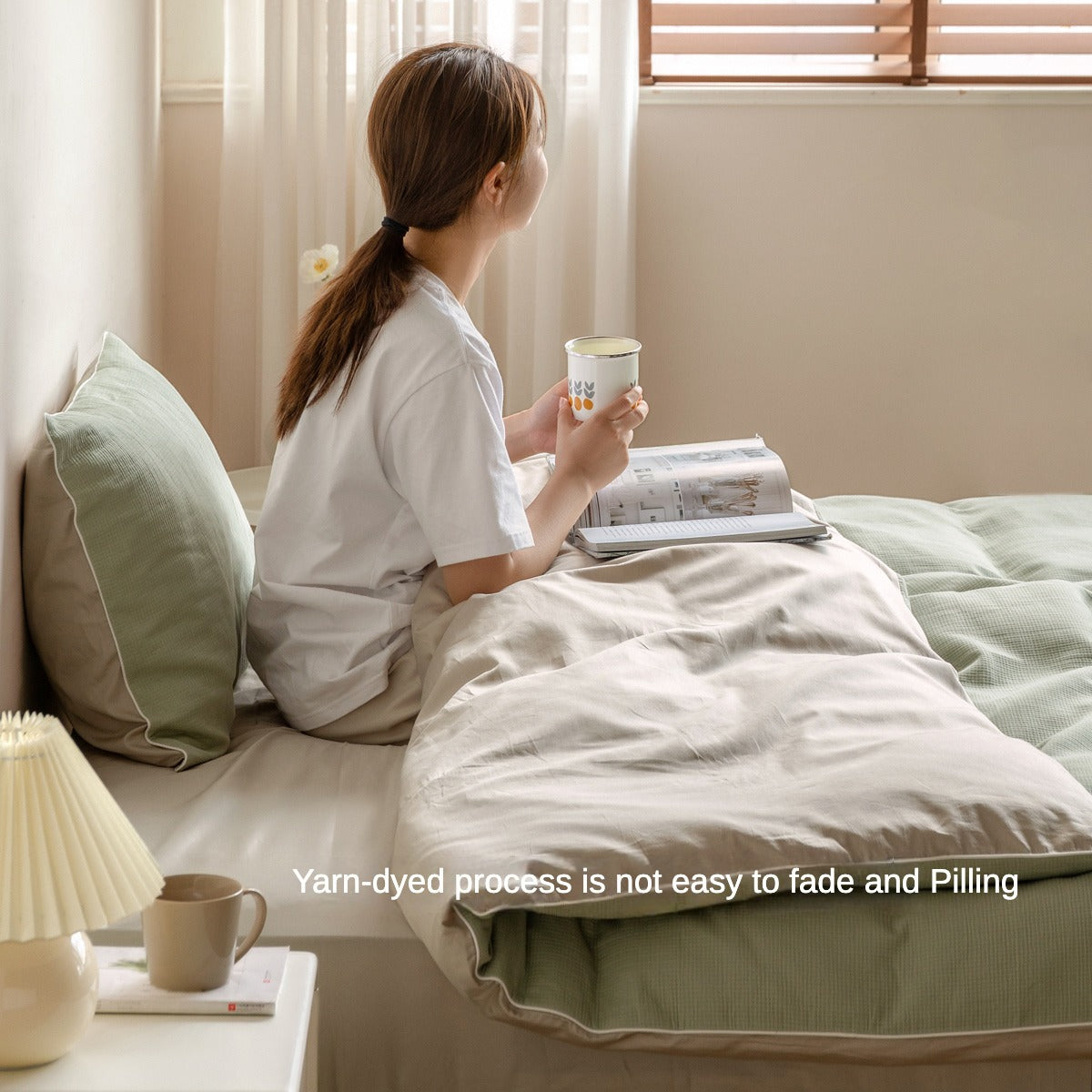 нет Pure Cotton Four Piece Set, Bed Sheet and Quilt Cover, High Quality Bedding Supplies