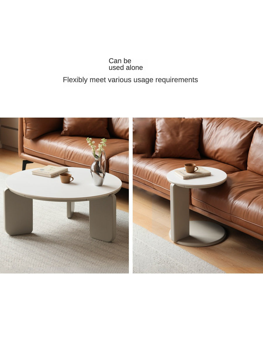 Poplar Solid Wood Rock Plate Combination Coffee Table.