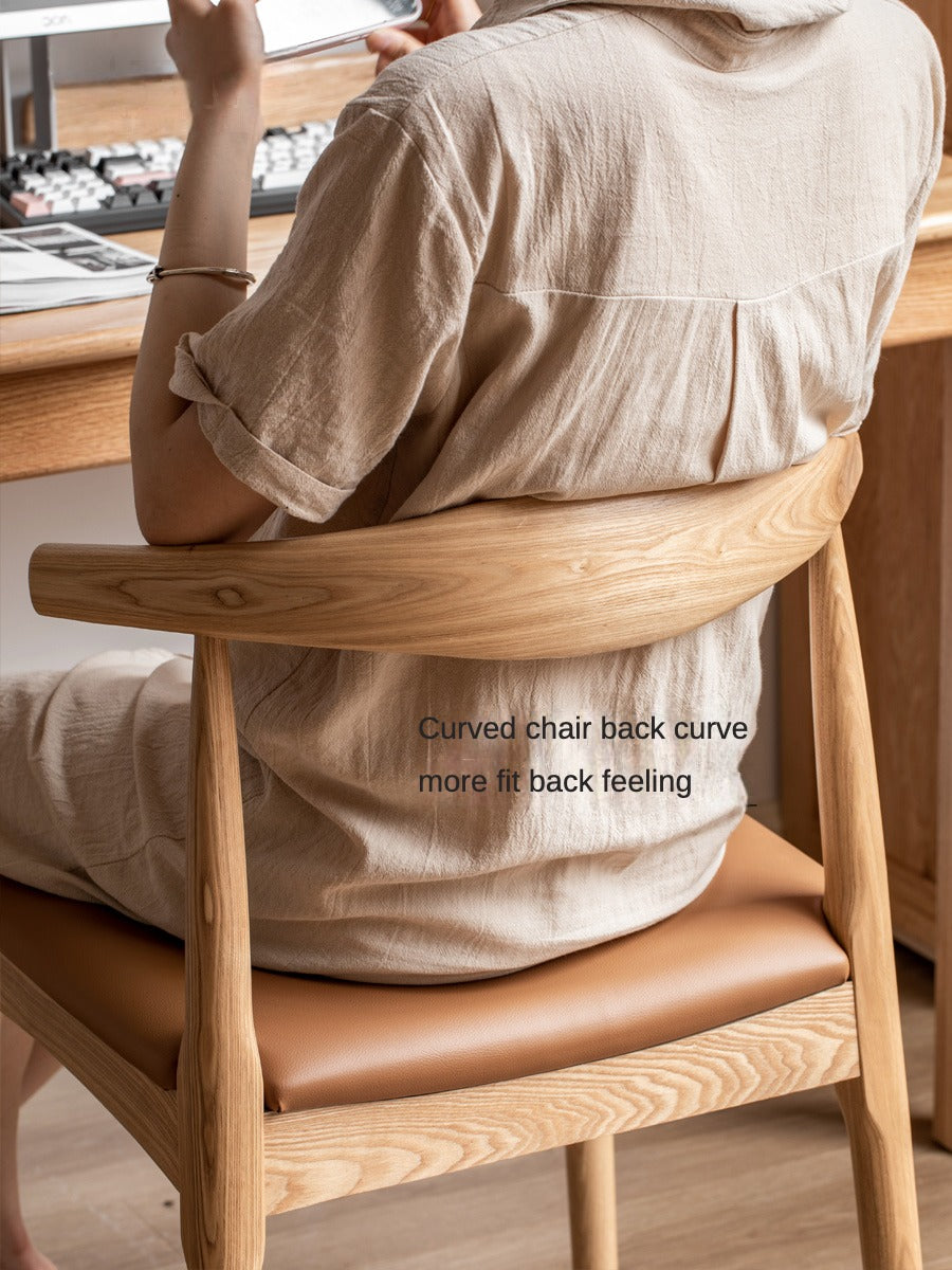 Set 4 pcs Black Walnut, Ash, Oak Solid Wood-Horn Chair