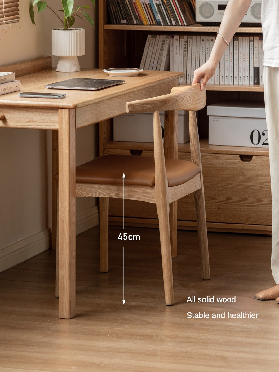 set 4 pcs Ash, Oak Solid Wood-Horn Chair