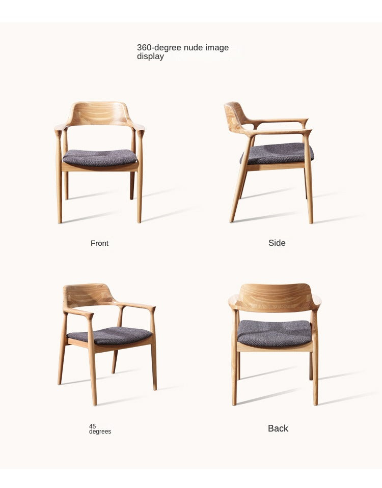 Elegant Armchair Ash solid wood+