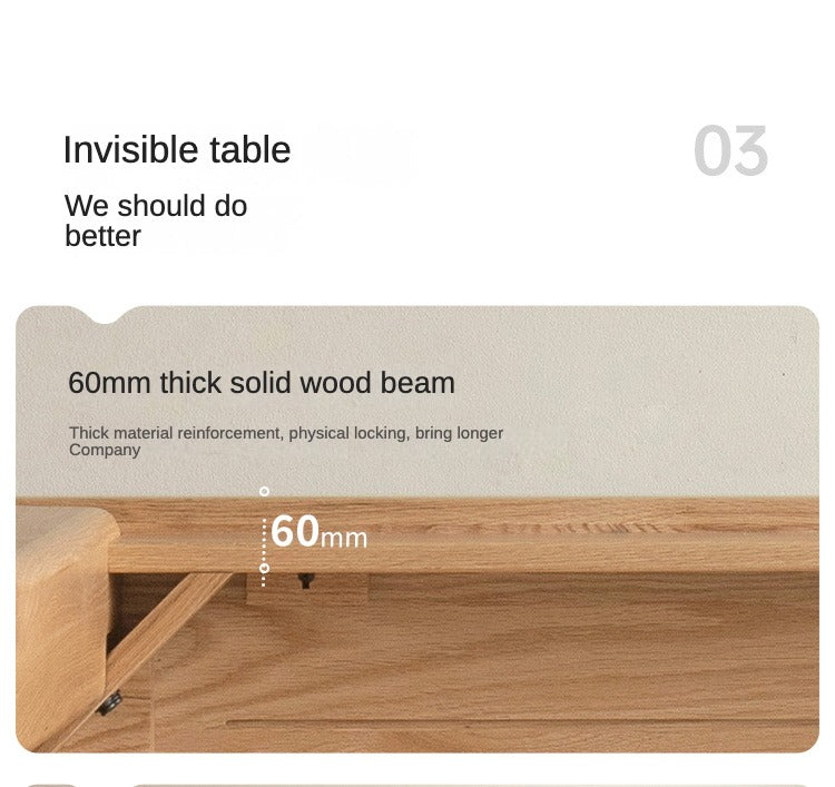 Oak Solid Wood Thick Legs Dining Table