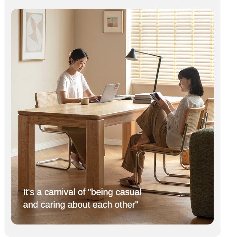 Oak Solid Wood Thick Legs Dining Table