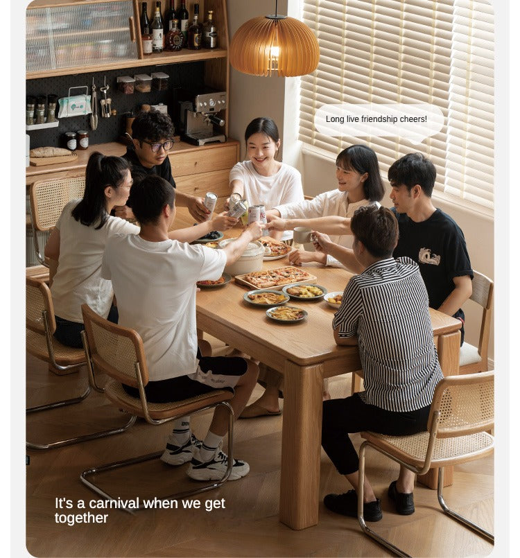 Oak Solid Wood Thick Legs Dining Table