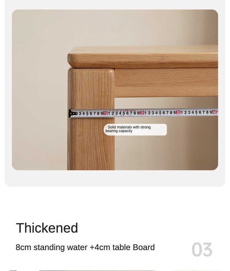 Oak Solid Wood Thick Legs Dining Table