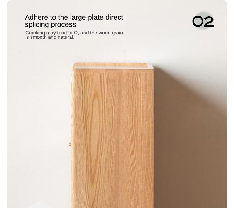 Oak Solid Wood Flipped Door Side Cabinet Free Combination