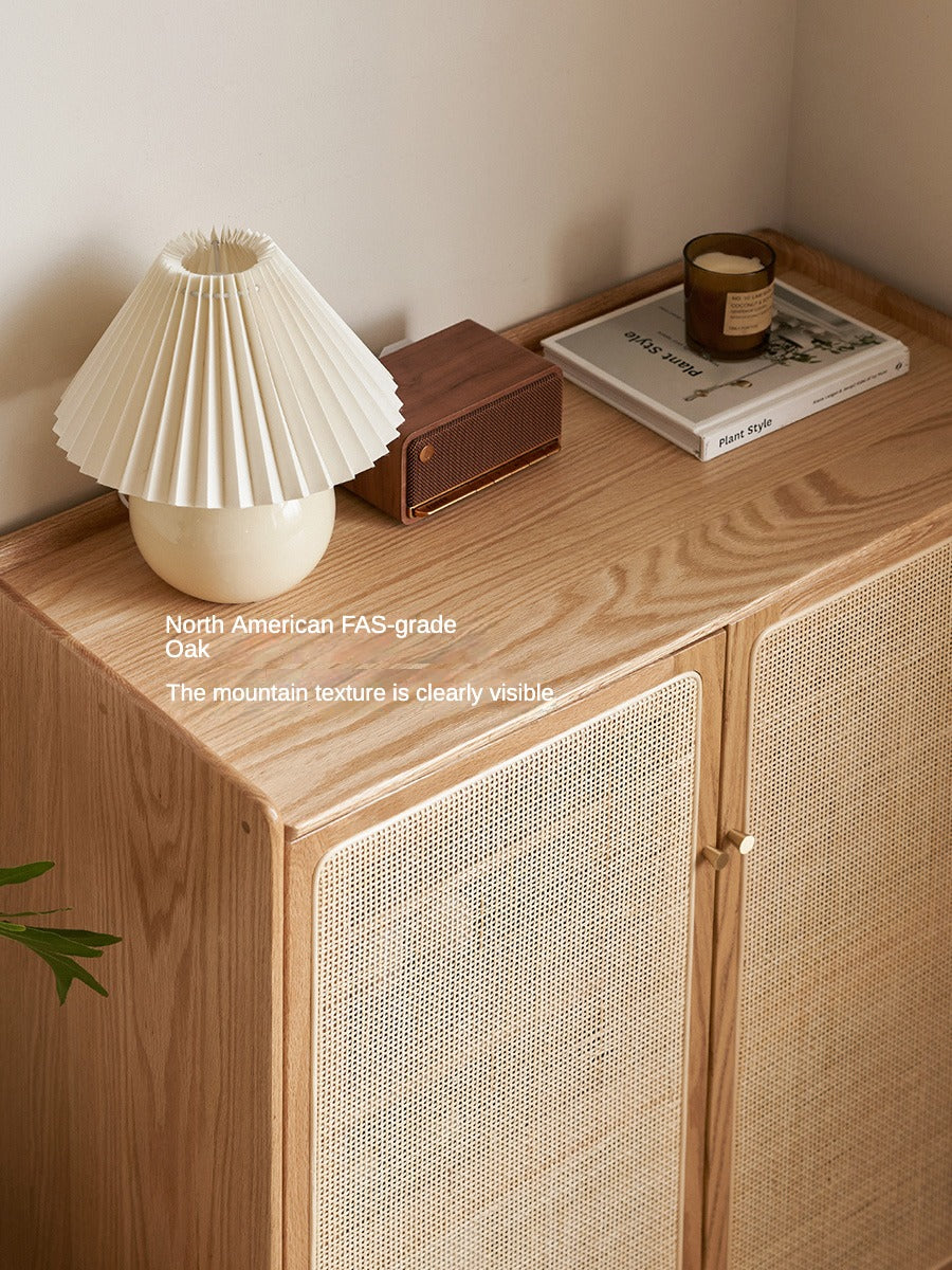 Oak, Black Walnut, Beech Solid Wood Shoe Cabinet