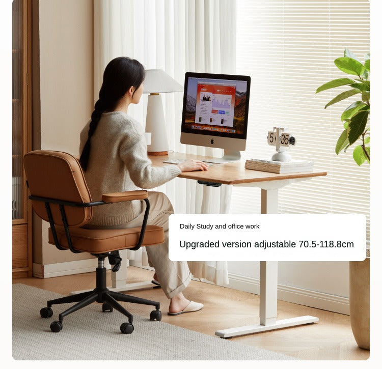 Black Walnut, Oak Solid Wood Standing Desk, Sit-Stand Electric Lift Table