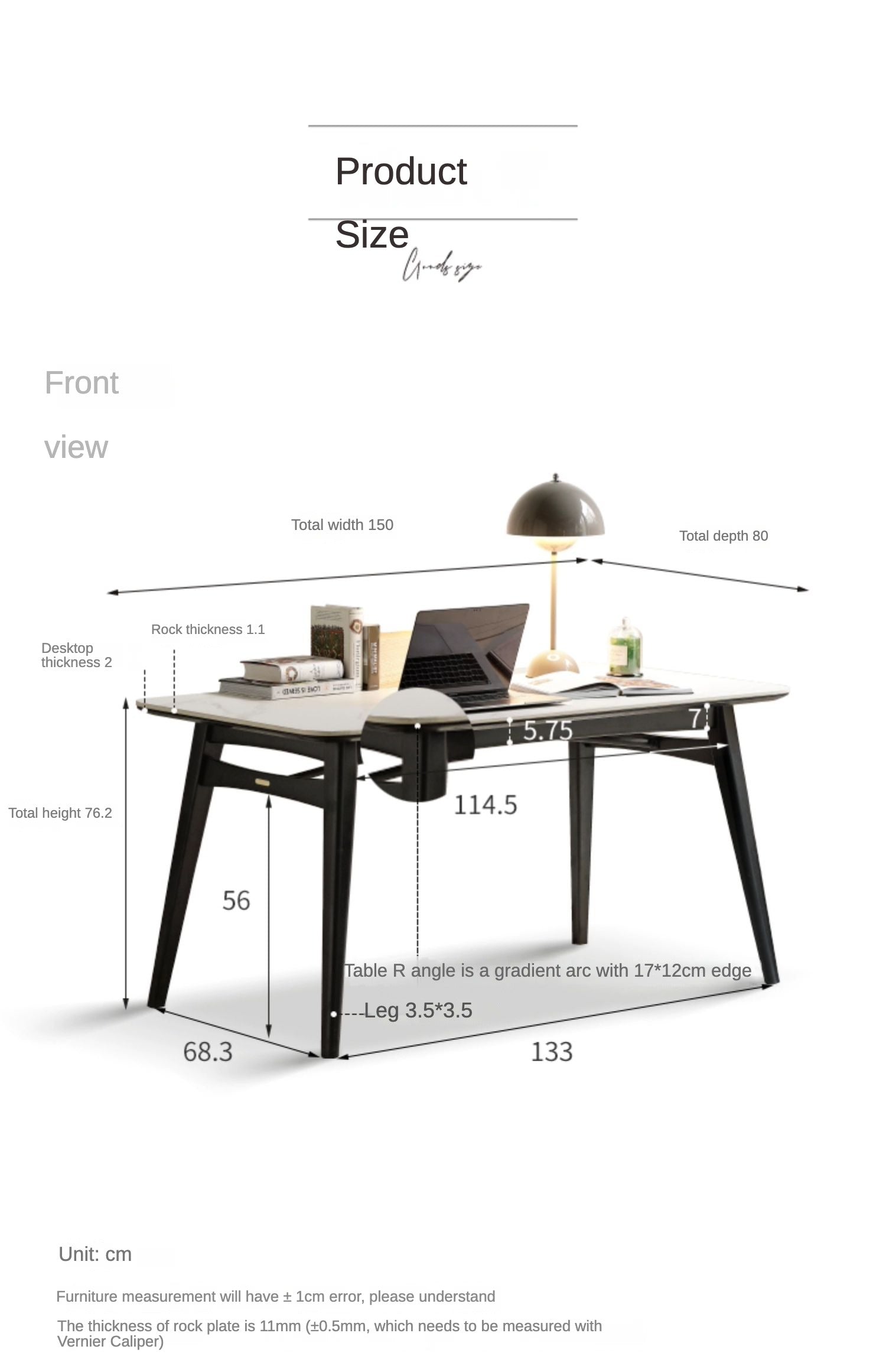 Oak Solid Wood Slate Luxury Dining Table