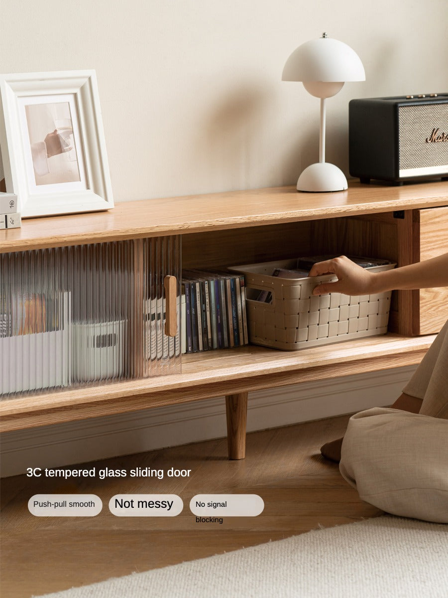 Oak, Beech, Rubber Solid Wood TV Stand