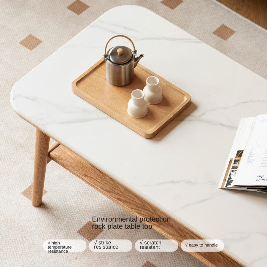 Oak, Beech Solid Wood Slate Coffee Table