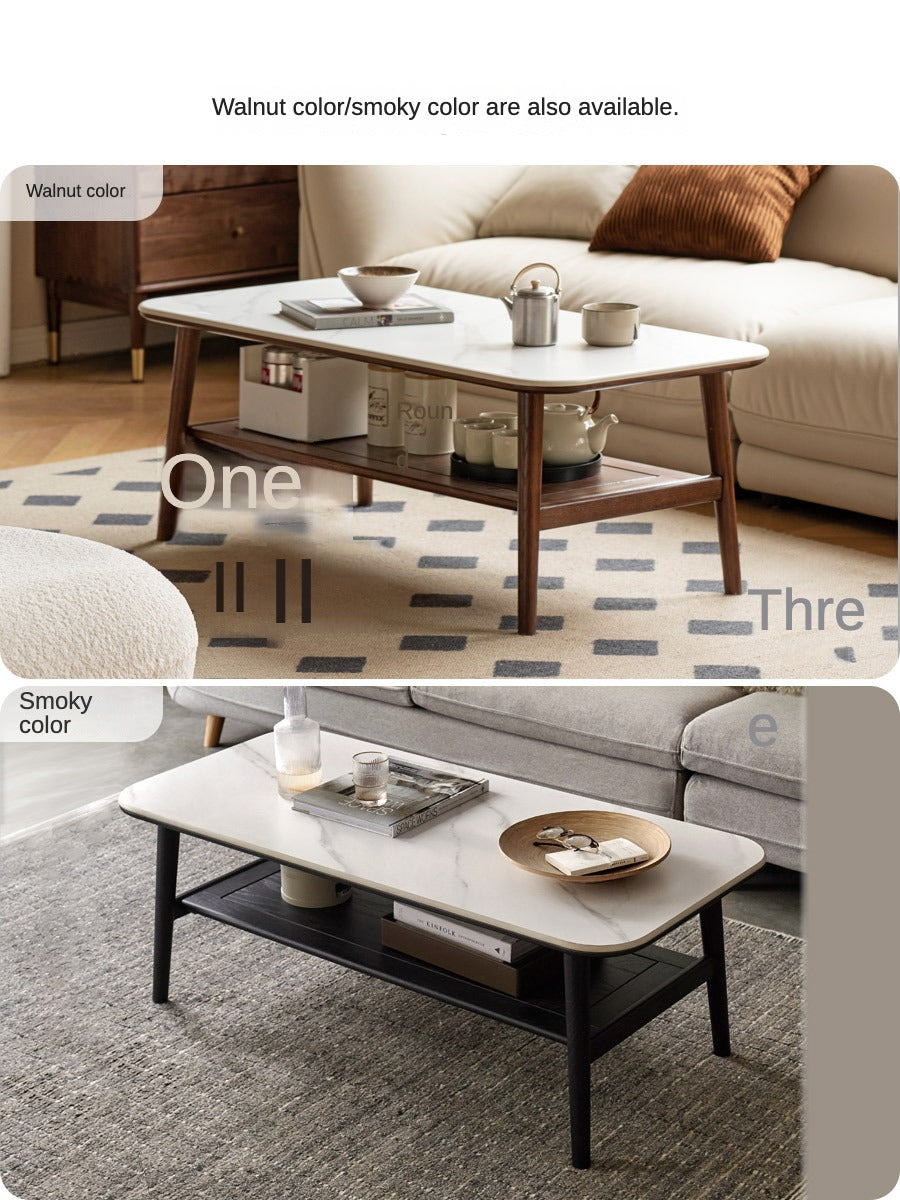 Oak, Beech Solid Wood Slate Coffee Table