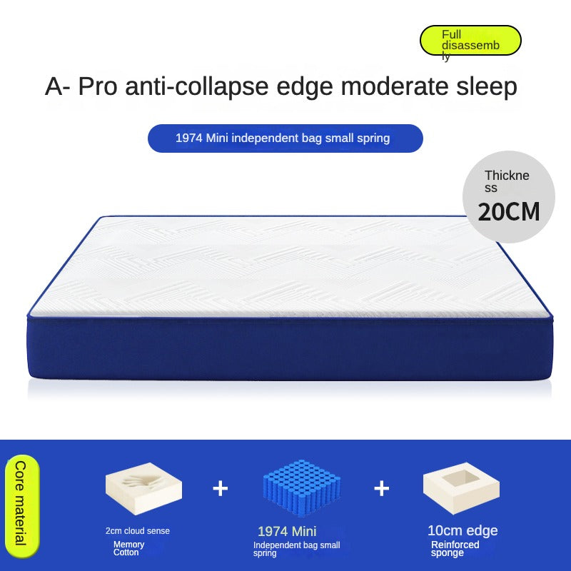 Mattress with Latex and Pocket Springs, Memory Foam Soft Hotel-Quality Compression 20cm,22cm