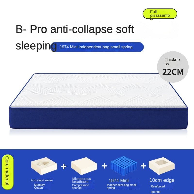 Mattress with Latex and Pocket Springs, Memory Foam Soft Hotel-Quality Compression 20cm,22cm