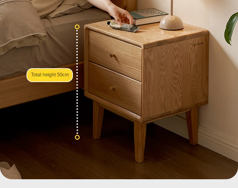 Ash, Oak Solid Wood, Solid RubberWood Nightstand)