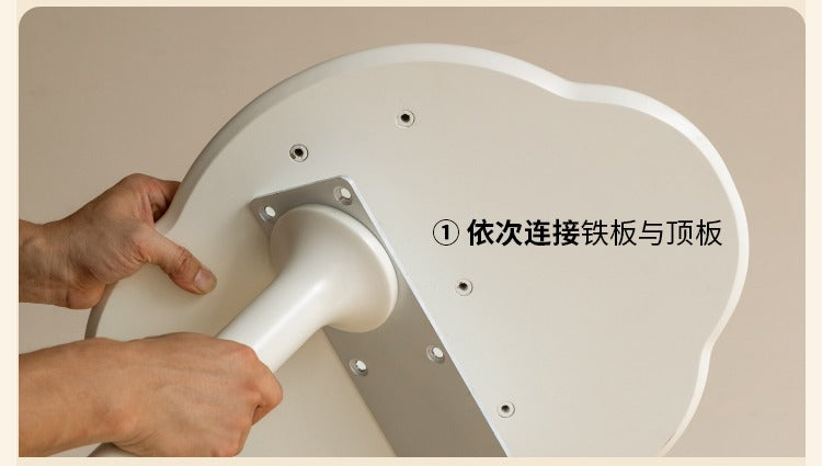 Rubberwood Solid Wood Cloud Side Table