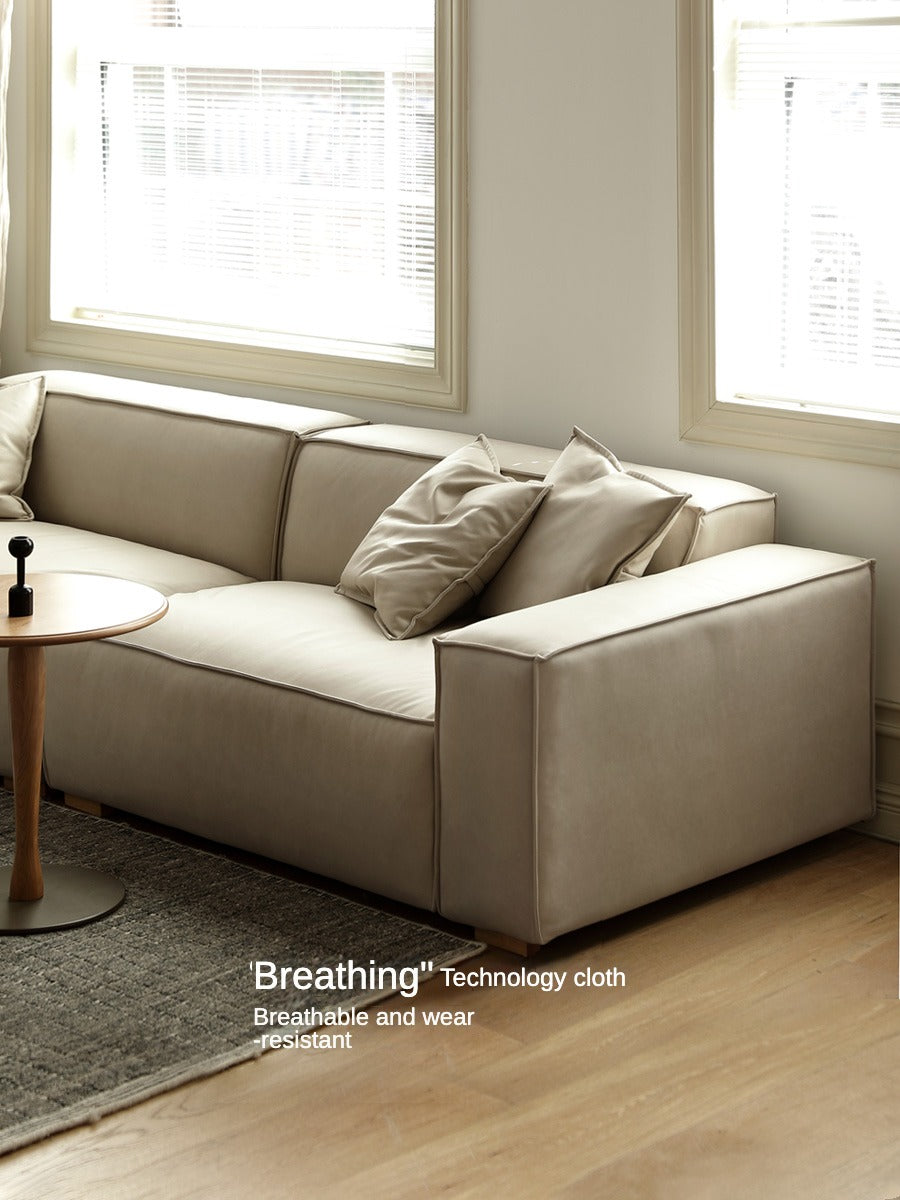 Luxury Сow Leather Sofa, Technical Fabric Sofa.