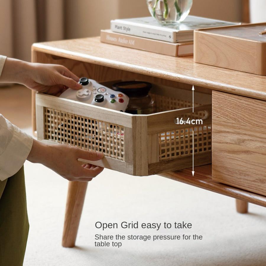 Oак, Solid Rubberwood North American Modern Coffee Table