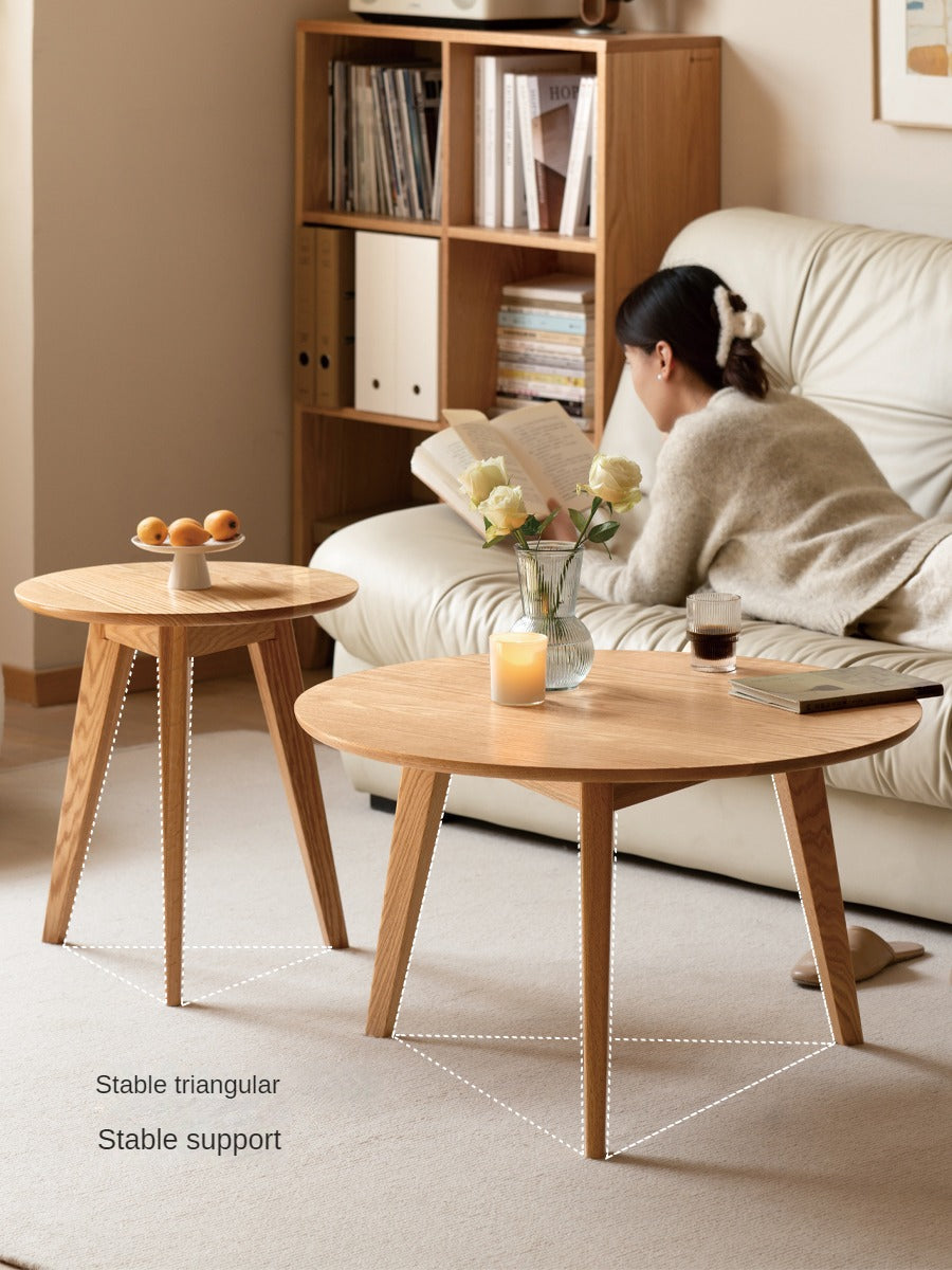 Oak, Solid Rubberwood Side Table