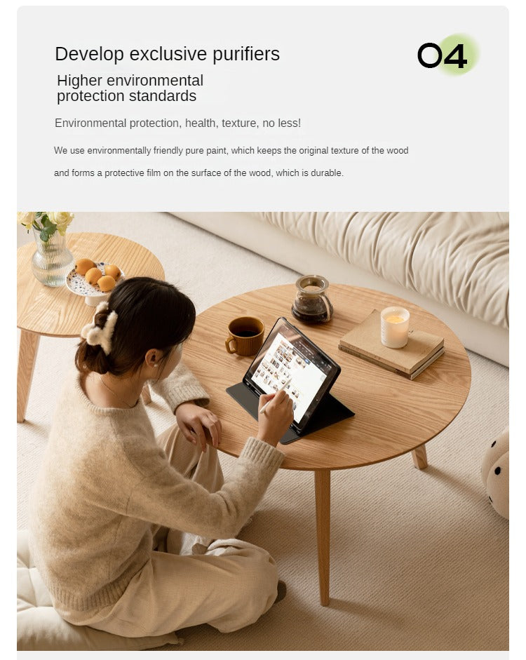 Oak, Solid Rubberwood Side Table