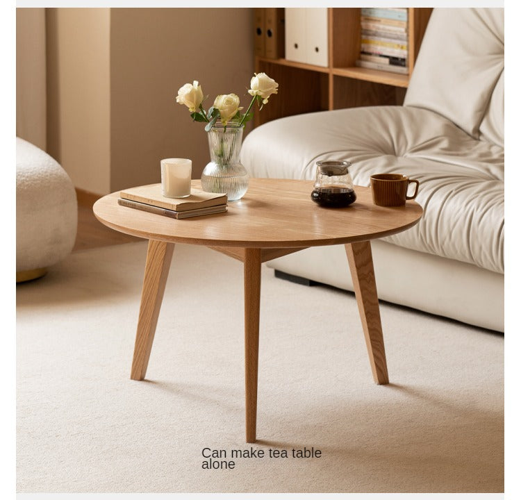 Oak Solid wood Side high round table