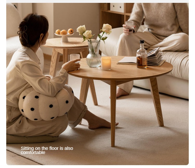 Oak, Solid Rubberwood Side Table