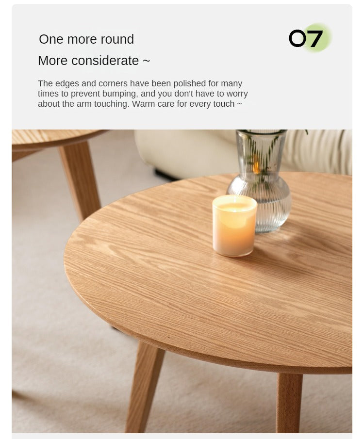 Oak, Solid Rubberwood Side Table