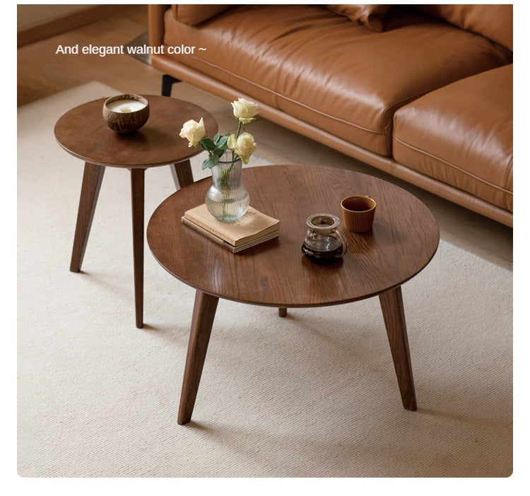 Oak Solid wood Side high round table