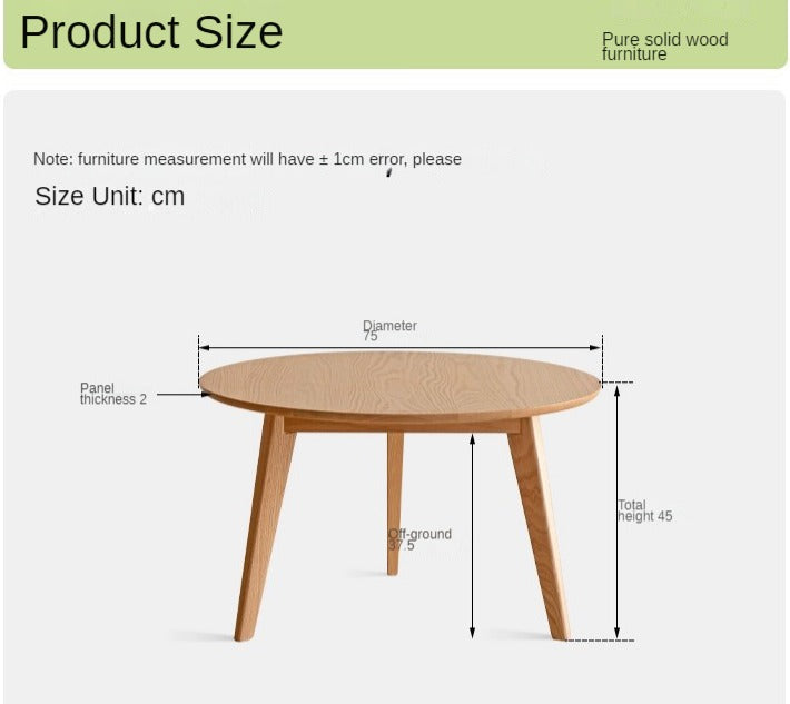 Oak, Solid Rubberwood Side Table