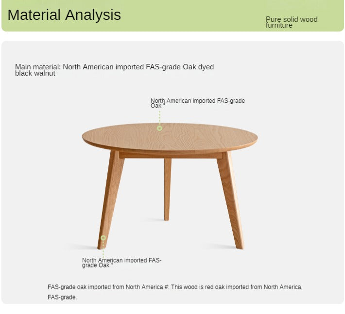 Oak, Solid Rubberwood Side Table