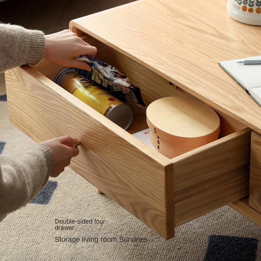 Oak, Ash Solid Wood Nordic Modern Coffee Table