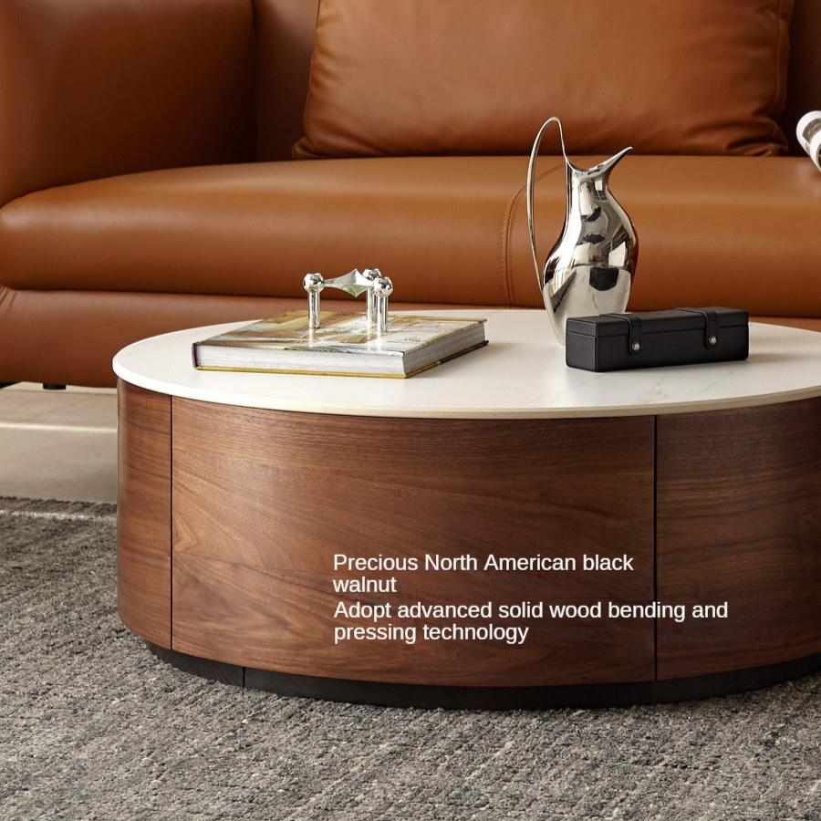 Black Walnut Slate Top Coffee Table