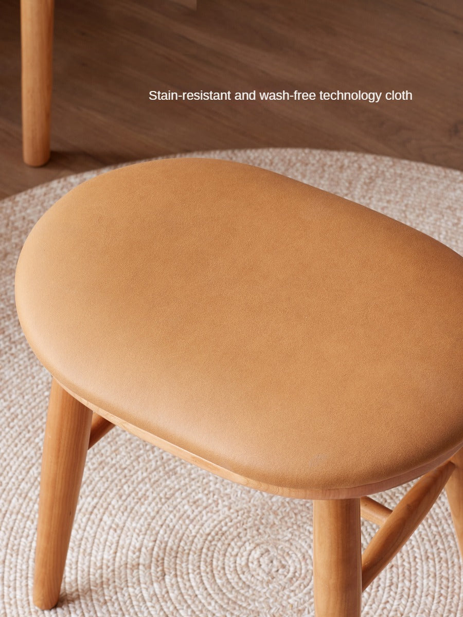 Ash, Cherry Solid Wood Dressing Stool