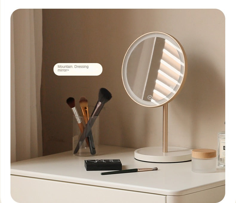 Solid RubberWood Telescopic Small Vanity Table Cream Style.