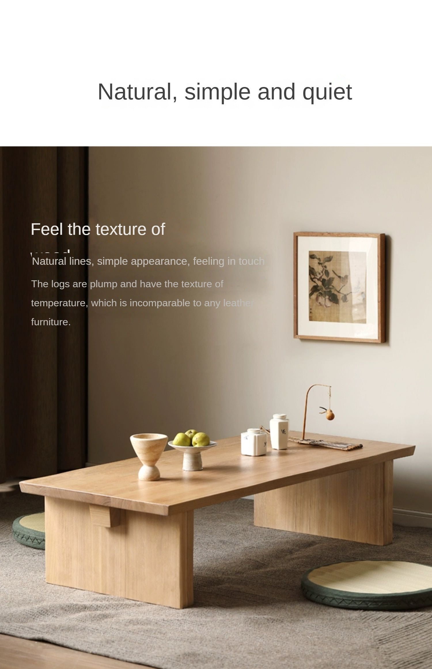 Birch, Oak Solid Wood Live Edge tea Table