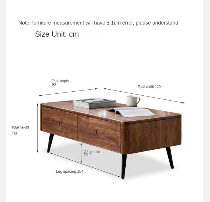 Black Walnut, Golden Sandalwood Coffee Table