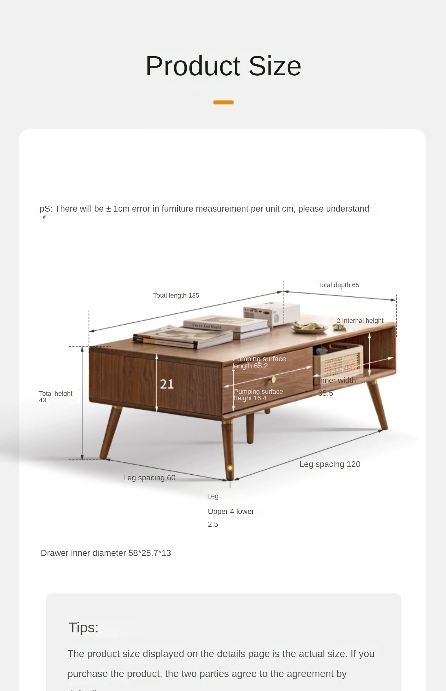 Black Walnut Solid Wood Coffee Table