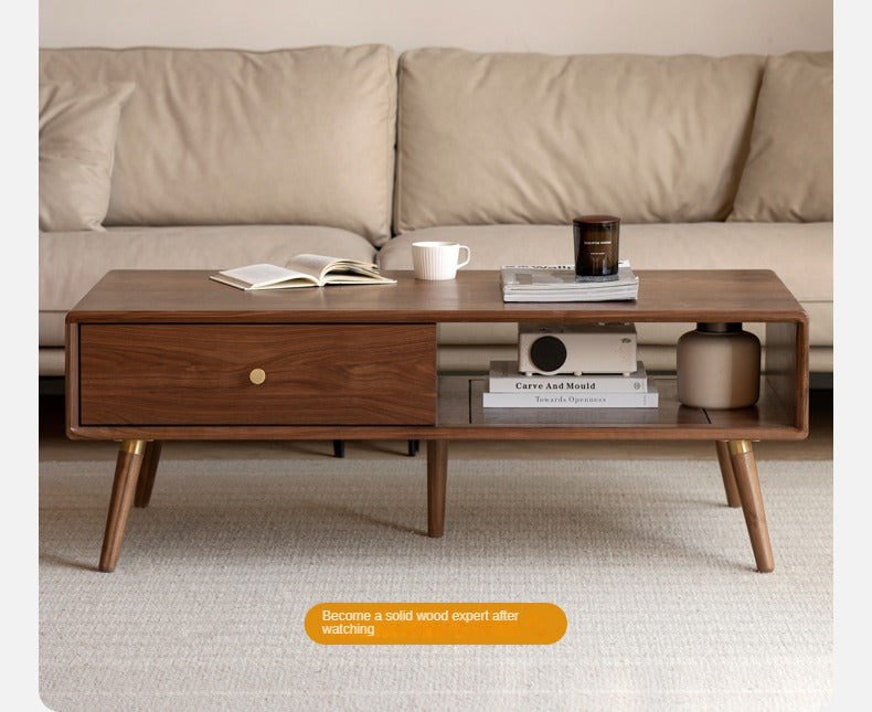Black Walnut Solid Wood Coffee Table
