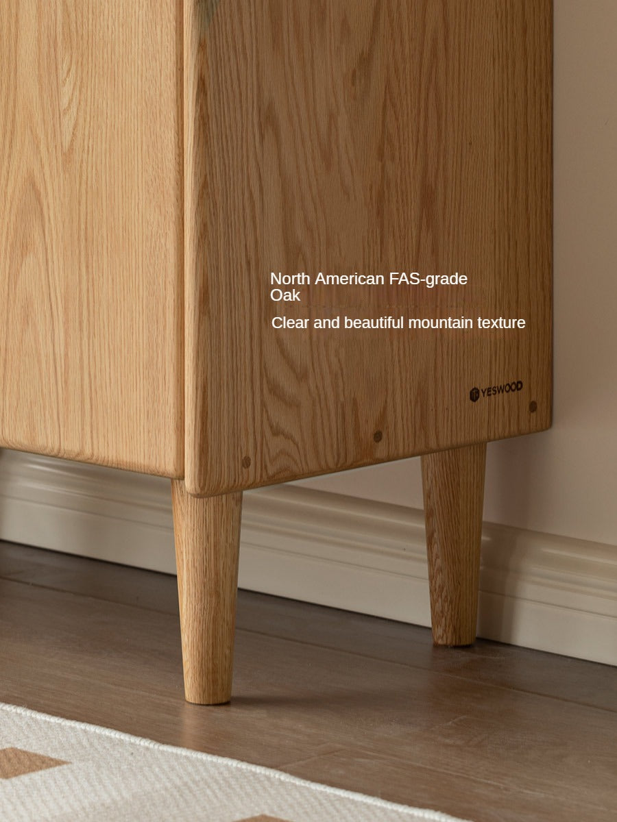 Oak Solid Wood Shoe Cabinet