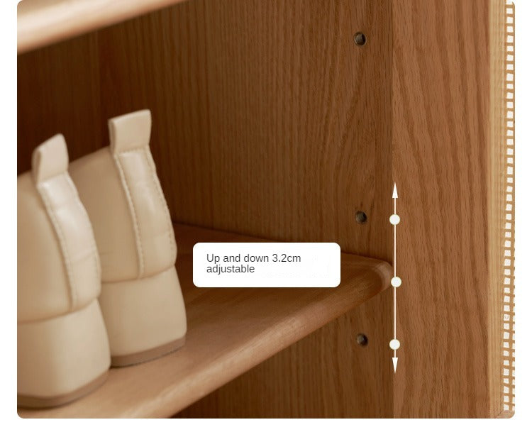 Oak, Black Walnut, Beech Solid Wood Shoe Cabinet