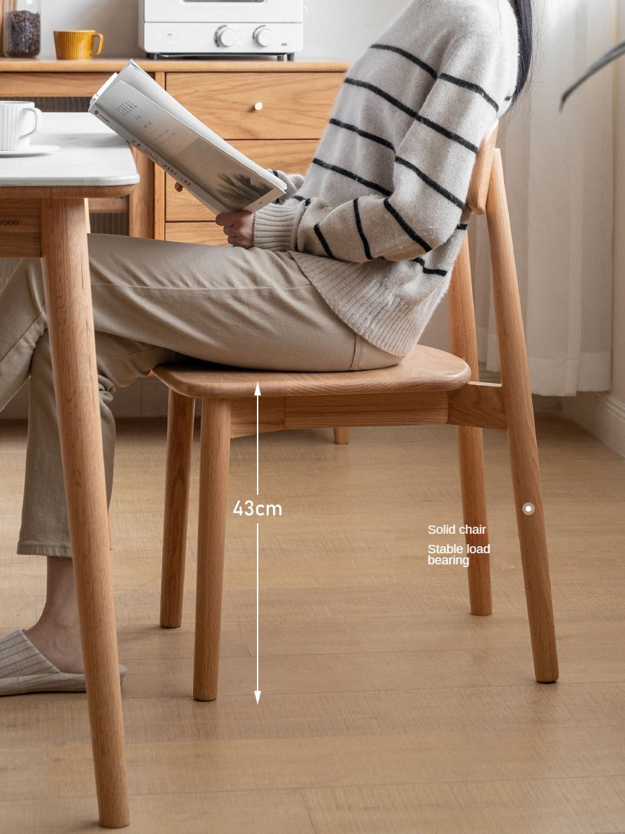 Set 4 pcs Black Walnut, White Ash, Ash, Oak, Cherry, Beech, Solid Rubberwood Dining Chair