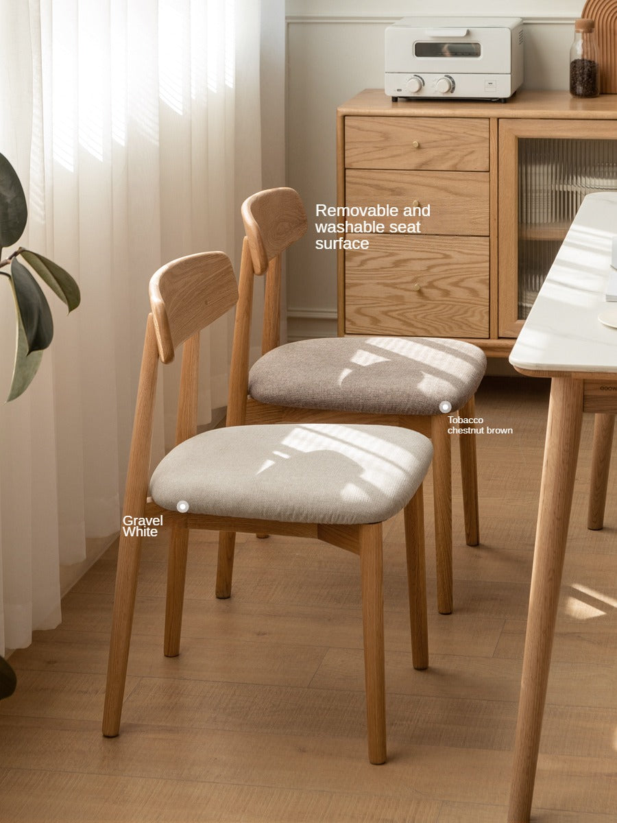 Black Walnut, Ash, Oak, Beech Solid Wood, Solid Rubberwood Dining Chair 4pcs Set