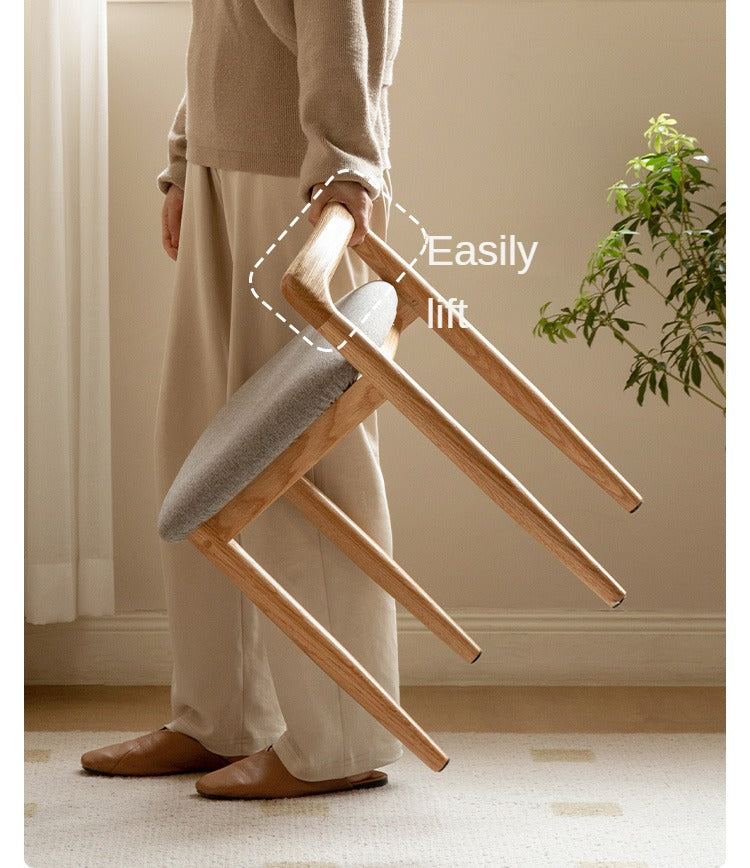 Oak, Beech, Cherry Solid Wood Makeup Stool Chair