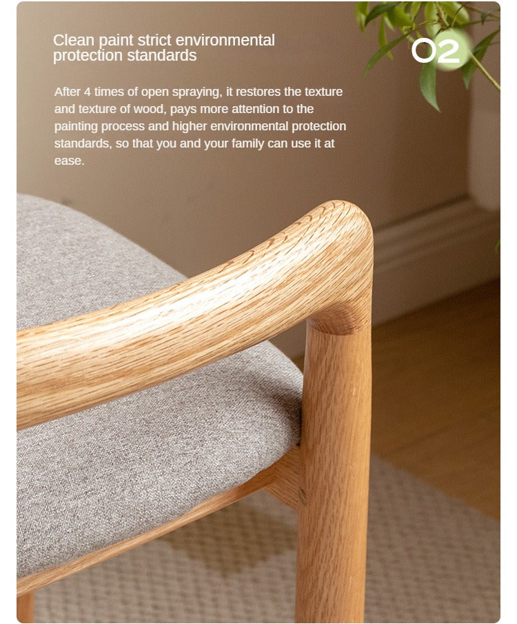 Oak, Beech, Cherry Solid Wood Makeup Stool Chair