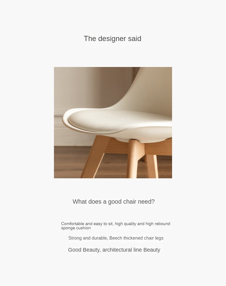 Oak, Beech Solid Wood Eames Chair 4 Pcs Set
